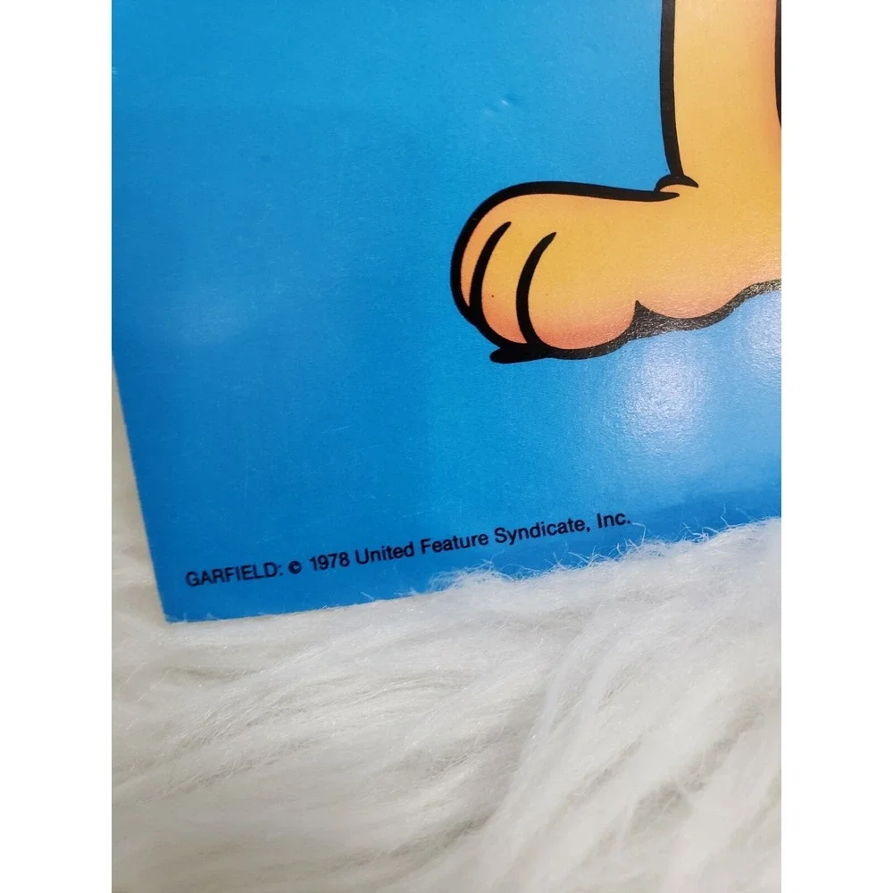 Vintage 1978 GARFIELD CAT Poster Argus Jim Davis dadbod gym kitchen mancave gift